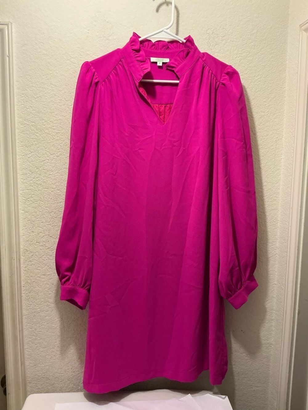 Jade by Melissa Jayne Pink Balloon Sleeve Shift Dress Women’s Statement”